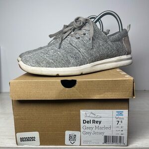 Toms Del Rey Grey Marled Sneakers Women's Size 7.5